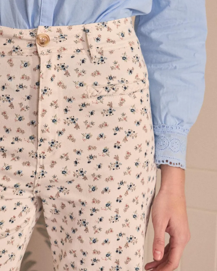 Pantalon-Polin et moi Ada Flower Jeans Cru