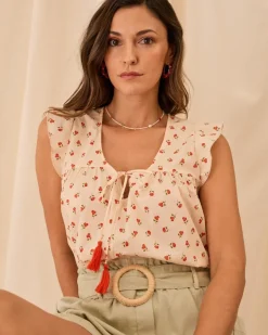 Chemisiers Et Chemises-Polin et moi Amina Flowers Blouse Cru