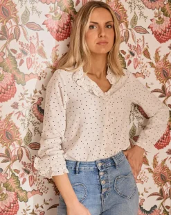 Maternité|Chemisiers Et Chemises-Polin et moi Anina Blouse à pois Cru