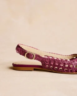 Danseurs|Tressé-Polin et moi Ballerines Félicité tressée bougainvillée