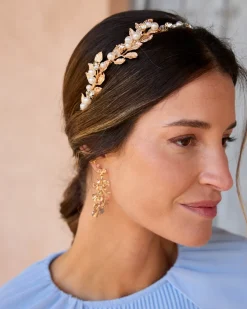 Accessoires Pour Cheveux-Polin et moi Bandeau en feuille de Cretia Or