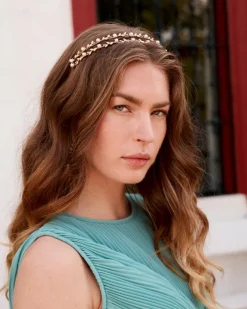 Accessoires Pour Cheveux-Polin et moi Bandeau Matil Pearl OR