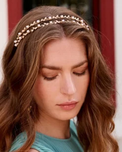 Accessoires Pour Cheveux-Polin et moi Bandeau Matil Pearl OR