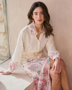 Maternité|Robes Et Combinaisons-Polin et moi Basilia Robe chemise Cru