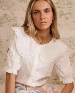 Maternité|Chemisiers Et Chemises-Polin et moi Blouse à col Simona blanc