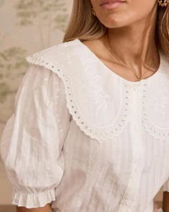 Maternité|Chemisiers Et Chemises-Polin et moi Blouse à col Simona blanc