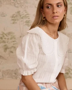 Maternité|Chemisiers Et Chemises-Polin et moi Blouse à col Simona blanc