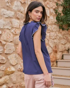 Maternité|Chemisiers Et Chemises-Polin et moi Blouse brodée Greta Marin