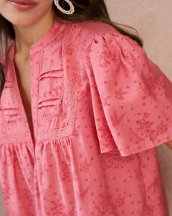 Maternité|Chemisiers Et Chemises-Polin et moi Blouse Broderie Niméa corail