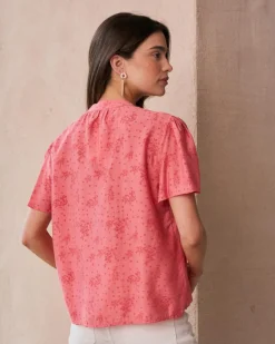 Maternité|Chemisiers Et Chemises-Polin et moi Blouse Broderie Niméa corail
