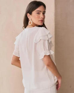 Chemisiers Et Chemises-Polin et moi Blouse Gala unie blanc