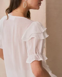 Chemisiers Et Chemises-Polin et moi Blouse Gala unie blanc