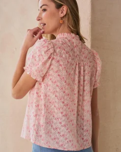Chemisiers Et Chemises-Polin et moi Blouse Garine Fleurs Nu