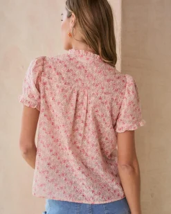 Chemisiers Et Chemises-Polin et moi Blouse Garine Fleurs Nu