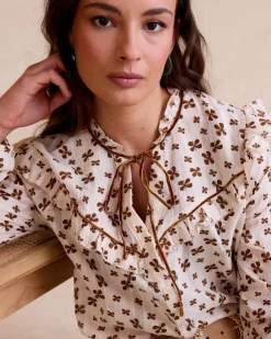 Chemisiers Et Chemises-Polin et moi Blouse imprimée Azucena Cru