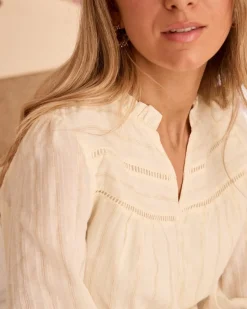 Maternité|Chemisiers Et Chemises-Polin et moi Blouse rayée en lurex Sabriel Cru