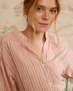 Maternité|Chemisiers Et Chemises-Polin et moi Blouse rayée Linda en lurex Rose