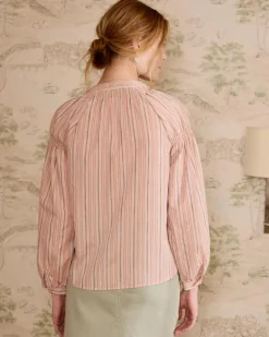 Maternité|Chemisiers Et Chemises-Polin et moi Blouse rayée Linda en lurex Rose