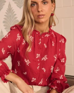 Maternité|Chemisiers Et Chemises-Polin et moi Blouse Tania cerise