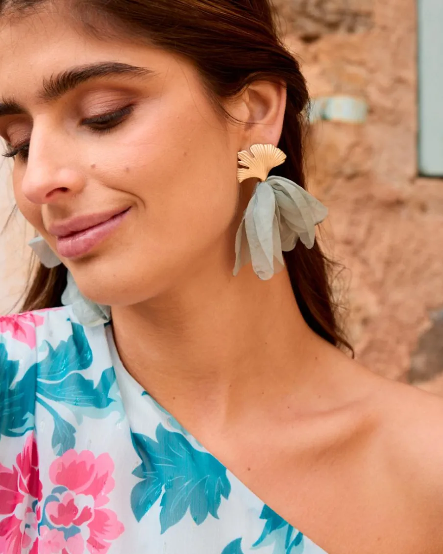 Joaillerie-Polin et moi Boucles d’oreilles Aura Leaf Eucalyptus