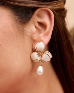 Joaillerie-Polin et moi Boucles d’oreilles Bleu Perle BLANC