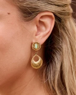 Joaillerie-Polin et moi Boucles d’oreilles en forme de larme Solara Vertd’eau