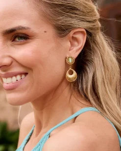 Joaillerie-Polin et moi Boucles d’oreilles en forme de larme Solara Vertd’eau