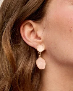 Joaillerie-Polin et moi Boucles d’oreilles en pierre de crocus ROSE