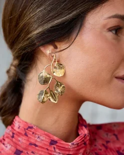 Joaillerie-Polin et moi Boucles d’eilles feuille de brise Or