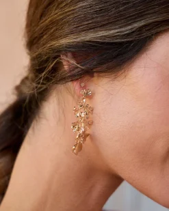 Joaillerie-Polin et moi Boucles d’eilles fleur Bleuet Or