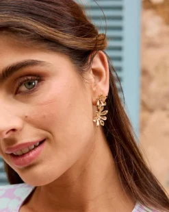 Joaillerie-Polin et moi Boucles d’eilles fleur de rose Or