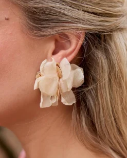Joaillerie-Polin et moi Boucles d’oreilles fleurs ludiques Cru
