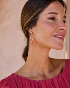 Joaillerie-Polin et moi Boucles d’oreilles Flor Tourne ORANGE