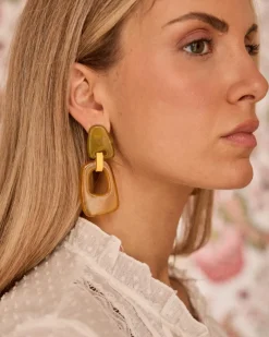 Joaillerie-Polin et moi Boucles d’oreilles longues Calina lime