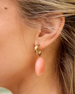 Joaillerie-Polin et moi Boucles d’oreilles longues corail