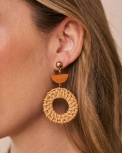 Joaillerie-Polin et moi Boucles d’oreilles rondes Voine BEIGE