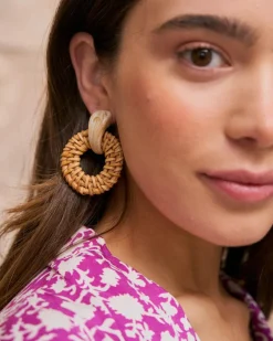 Joaillerie-Polin et moi Boucles d’oreilles rondes Vère ocre