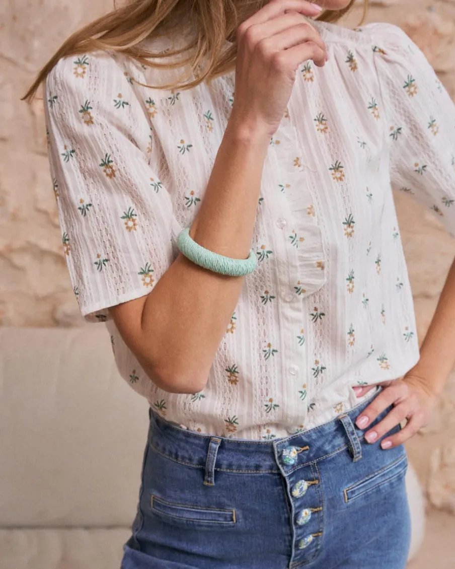 Joaillerie-Polin et moi Bracelet Lys Raphia Céleste