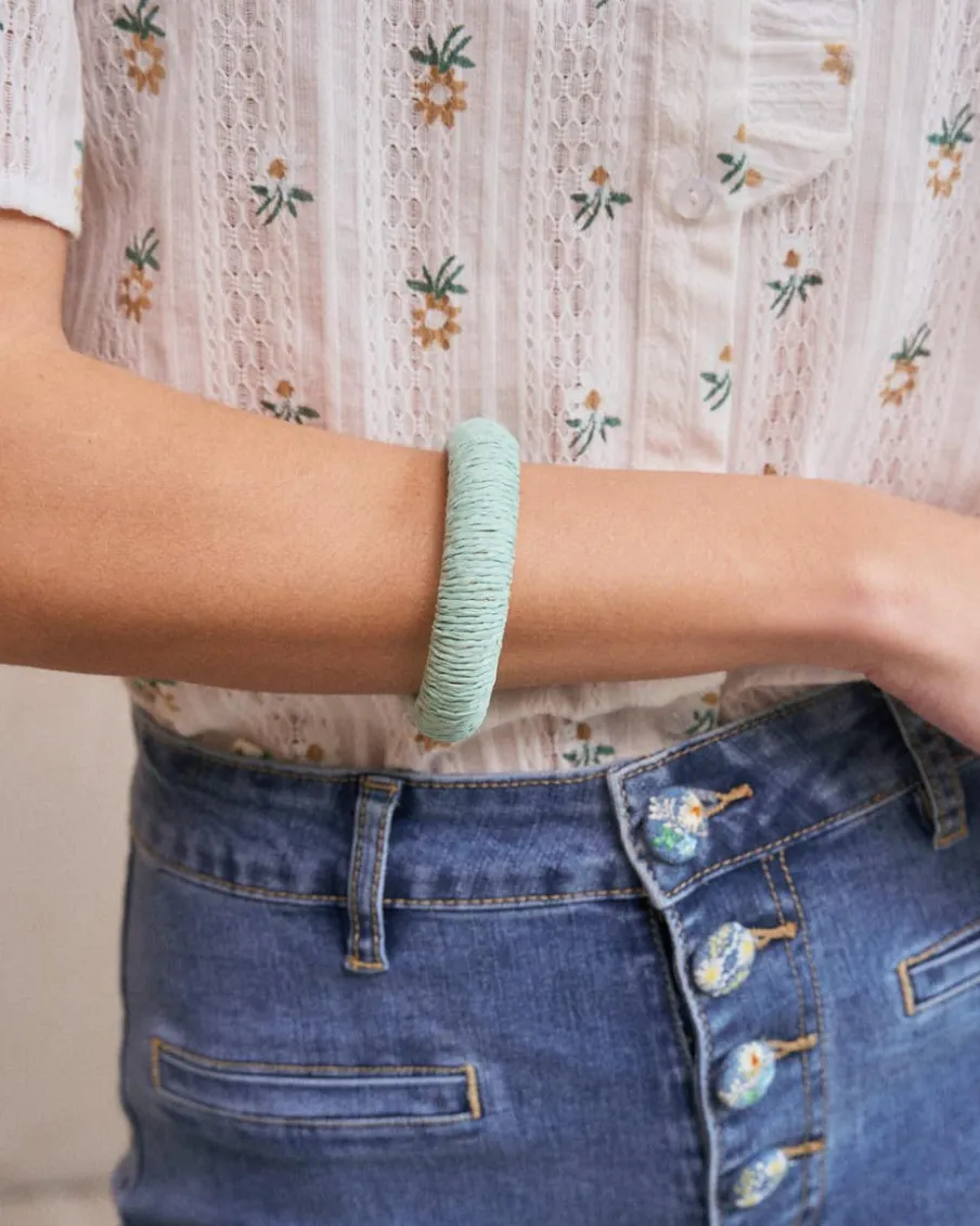Joaillerie-Polin et moi Bracelet Lys Raphia Céleste
