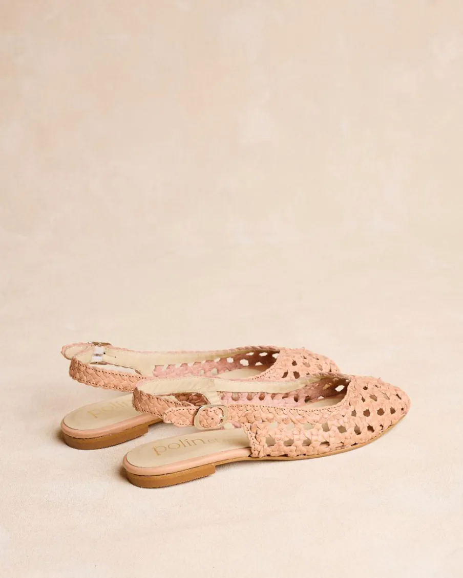 Tressé|Sandales-Polin et moi Bride arrière Minia Tressées Sable