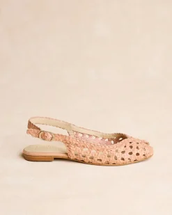 Tressé|Sandales-Polin et moi Bride arrière Minia Tressées Sable