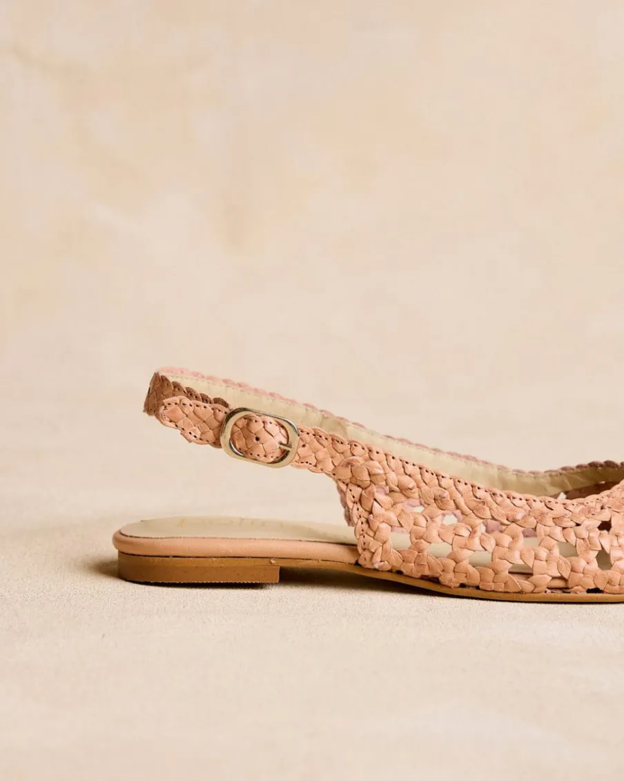 Tressé|Sandales-Polin et moi Bride arrière Minia Tressées Sable