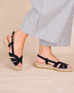 Espadrilles-Polin et moi Brienne Sandale Espadrille noir