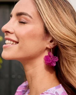 Joaillerie-Polin et moi Cerceaux de fleurs Alma Pourpre