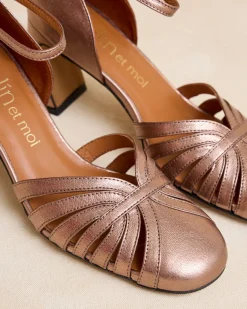 Mariée|Talons Hauts-Polin et moi Chaussure à talon Priscela Bronze