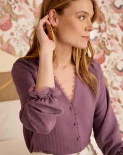 Maternité|Chemisiers Et Chemises-Polin et moi Chemise à manches Felisa MAUVE