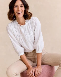 Maternité|Chemisiers Et Chemises-Polin et moi Chemise à manches tulipe BLANC