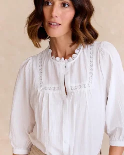 Maternité|Chemisiers Et Chemises-Polin et moi Chemise à manches tulipe BLANC