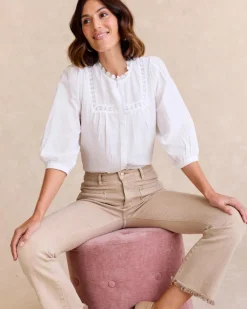 Maternité|Chemisiers Et Chemises-Polin et moi Chemise à manches tulipe BLANC