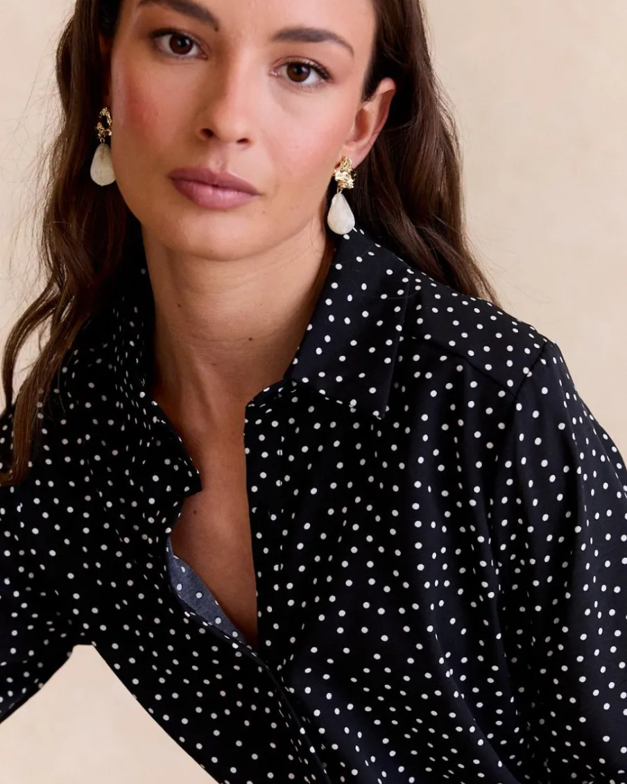 Maternité|Chemisiers Et Chemises-Polin et moi Chemise à pois Pareli noir